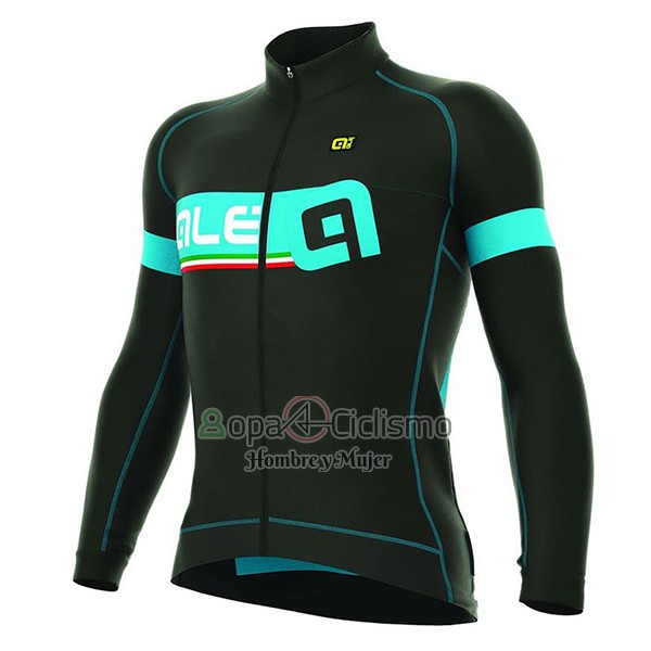 Ale Ropa Ciclismo Culotte Largo 2017 Hombre Mangas Largas ADriatico Azul Claro y Negro