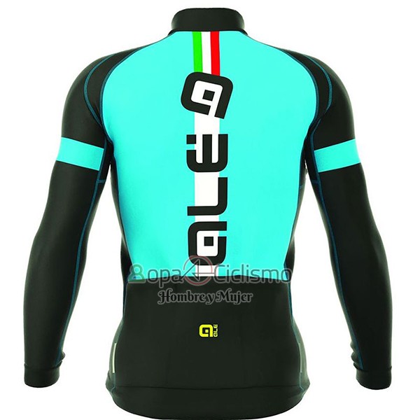 Ale Ropa Ciclismo Culotte Largo 2017 Hombre Mangas Largas ADriatico Azul Claro y Negro