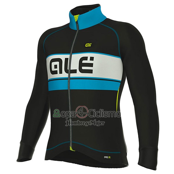 Ale Ropa Ciclismo Culotte Largo 2017 Hombre Mangas Largas Bering Azul Claro y Negro