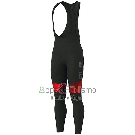 Ale Ropa Ciclismo Culotte Largo 2019 Hombre Mangas Largas Pulse Rojo Negro