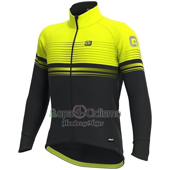 Ale Ropa Ciclismo Culotte Largo 2019 Hombre Mangas Largas Slide AMarillo Negro