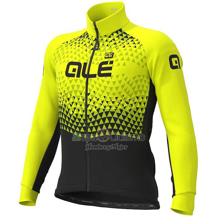 Ale Ropa Ciclismo Culotte Largo 2020 Hombre Mangas Largas AMarillo