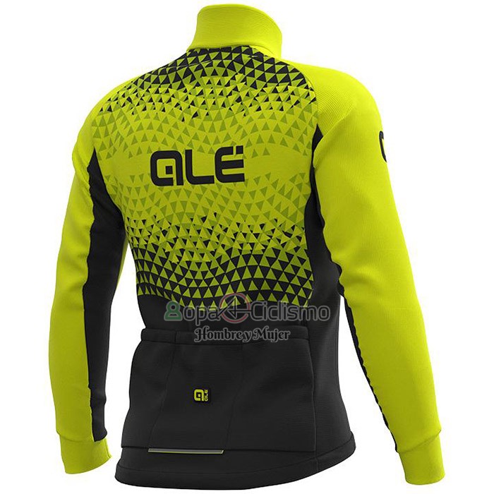 Ale Ropa Ciclismo Culotte Largo 2020 Hombre Mangas Largas AMarillo