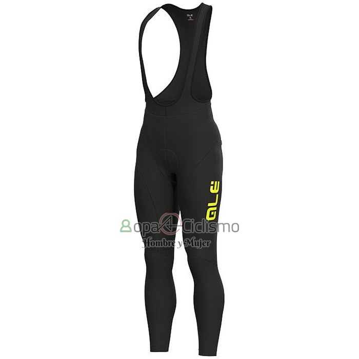 Ale Ropa Ciclismo Culotte Largo 2020 Hombre Mangas Largas AMarillo