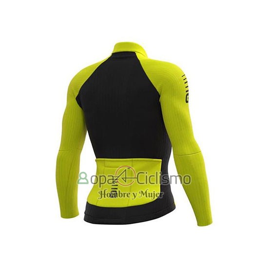 Ale Ropa Ciclismo Culotte Largo 2020 Hombre Mangas Largas AMarillo Negro