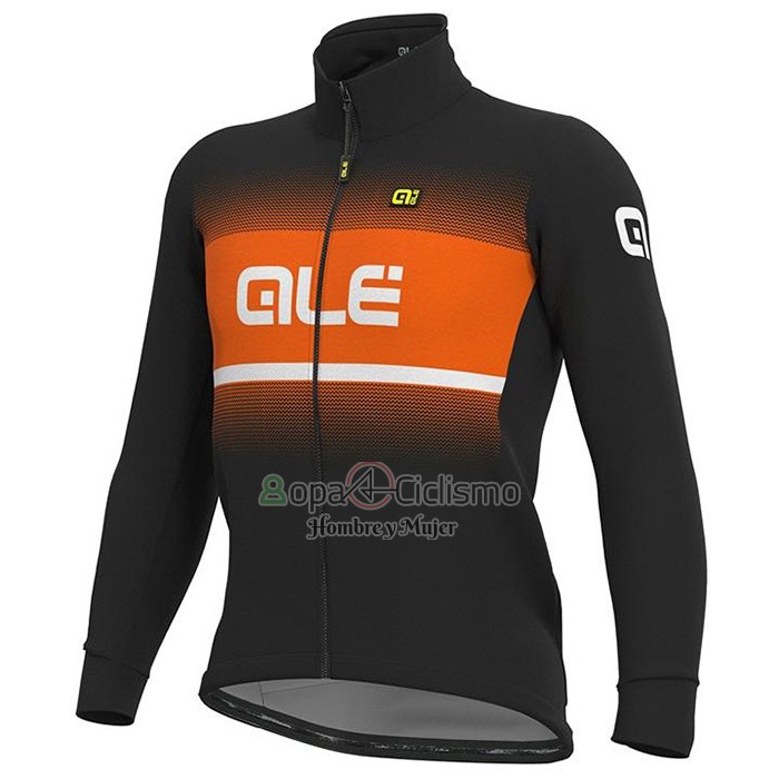 Ale Ropa Ciclismo Culotte Largo 2020 Hombre Mangas Largas Naranja Negro