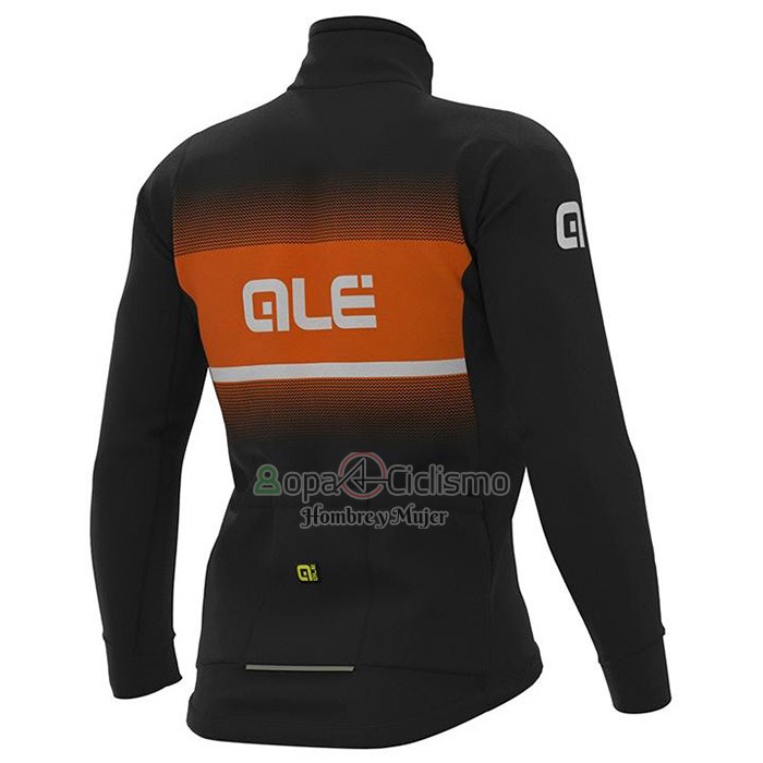 Ale Ropa Ciclismo Culotte Largo 2020 Hombre Mangas Largas Naranja Negro