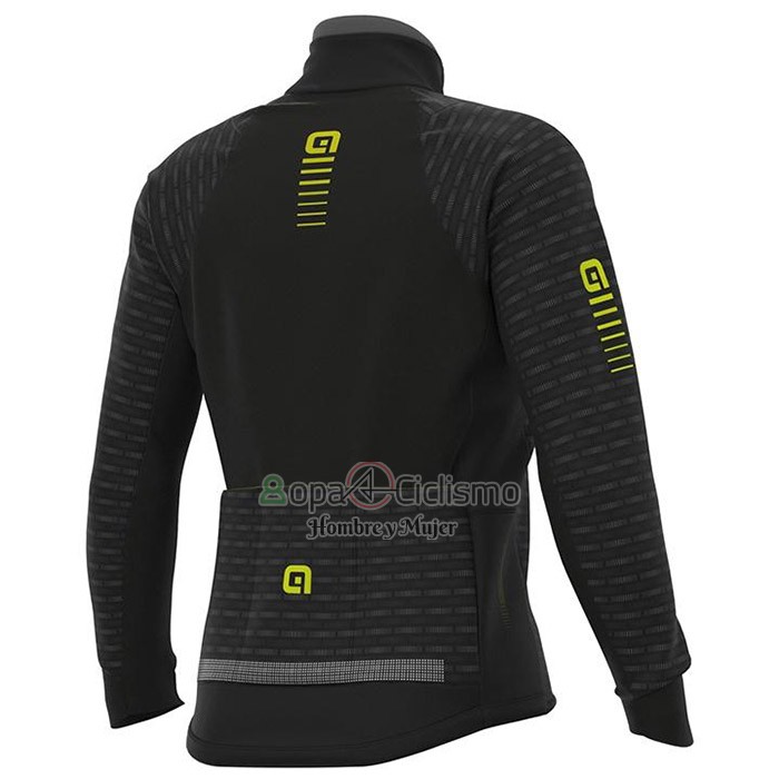 Ale Ropa Ciclismo Culotte Largo 2020 Hombre Mangas Largas Negro AMarillo
