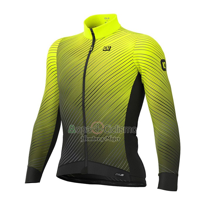 Ale Ropa Ciclismo Culotte Largo 2021 Hombre Mangas Largas AMarillo