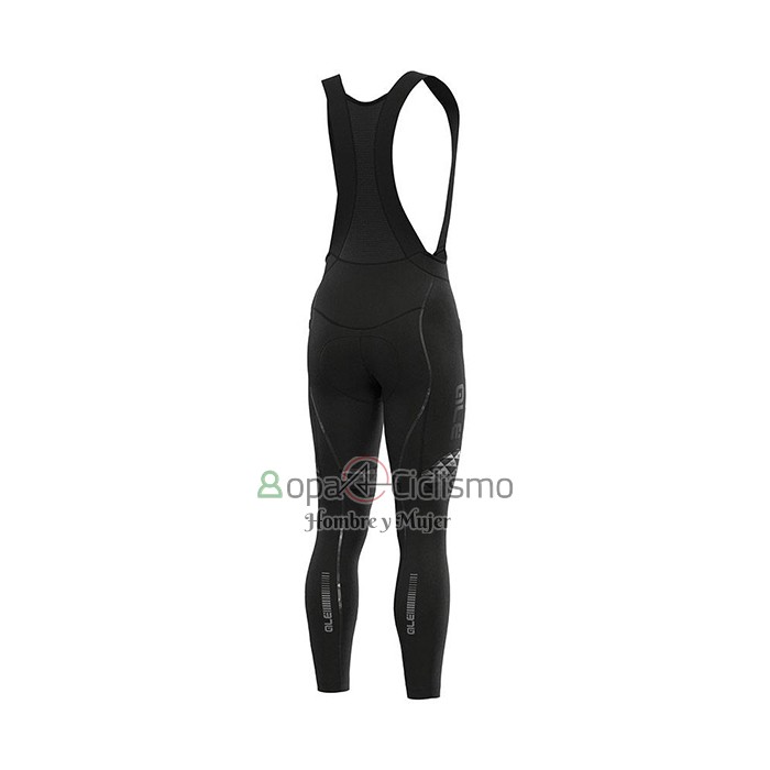 Ale Ropa Ciclismo Culotte Largo 2021 Hombre Mangas Largas Blanco Negro Rojo