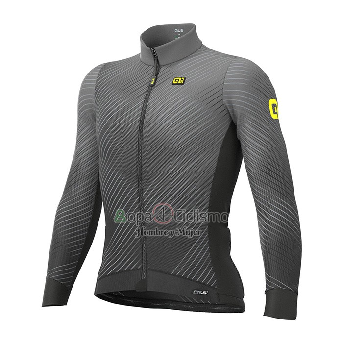 Ale Ropa Ciclismo Culotte Largo 2021 Hombre Mangas Largas Gris