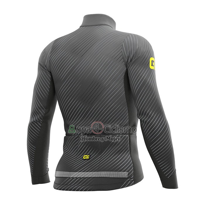 Ale Ropa Ciclismo Culotte Largo 2021 Hombre Mangas Largas Gris