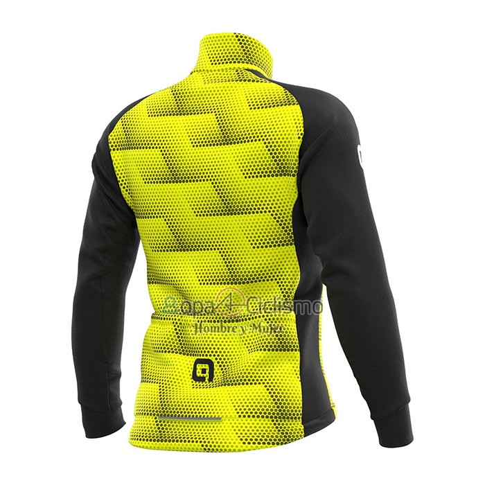 Ale Ropa Ciclismo Culotte Largo 2021 Hombre Mangas Largas Negro AMarillo
