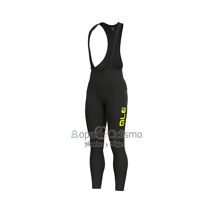 Ale Ropa Ciclismo Culotte Largo 2021 Hombre Mangas Largas Negro Rojo