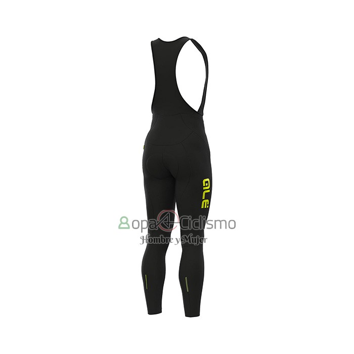 Ale Ropa Ciclismo Culotte Largo 2021 Hombre Mangas Largas Negro Rojo