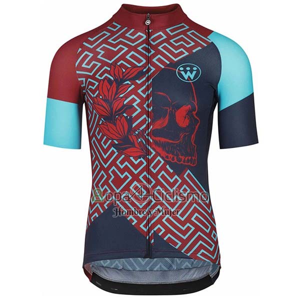 Assos Fastlane Wyndymilla Ropa Ciclismo Culotte Corto 2020 Hombre Mangas Cortas Rojo Azul