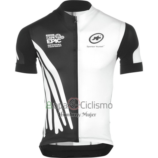 Assos Ropa Ciclismo Culotte Corto 2016 Hombre Mangas Cortas Blanco y Negro