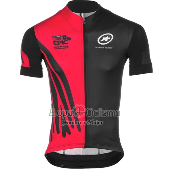 Assos Ropa Ciclismo Culotte Corto 2016 Hombre Mangas Cortas Rojo y Negro