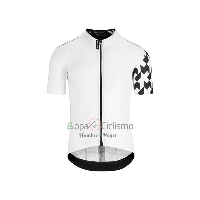 Assos Ropa Ciclismo Culotte Corto 2021 Hombre Mangas Cortas Blanco Negro