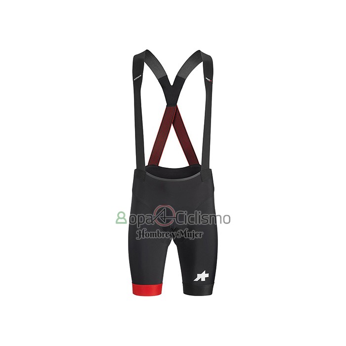 Assos Ropa Ciclismo Culotte Corto 2021 Hombre Mangas Cortas Negro Blanco Rojo
