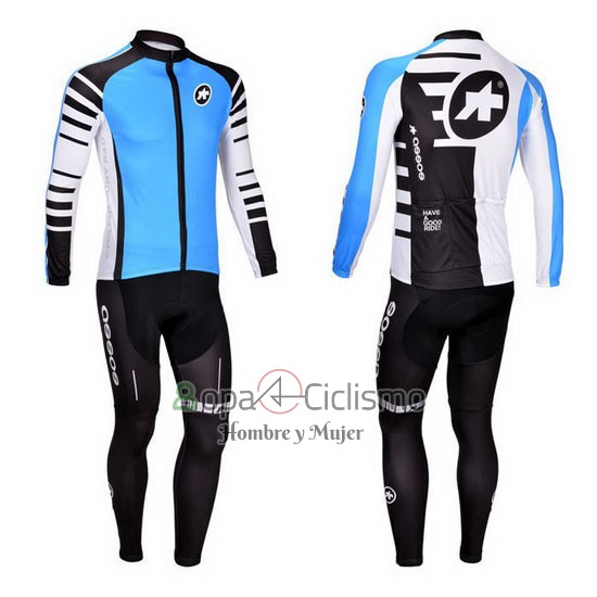 Assos Ropa Ciclismo Culotte Largo 2013 Hombre Mangas Largas Azur y Negro