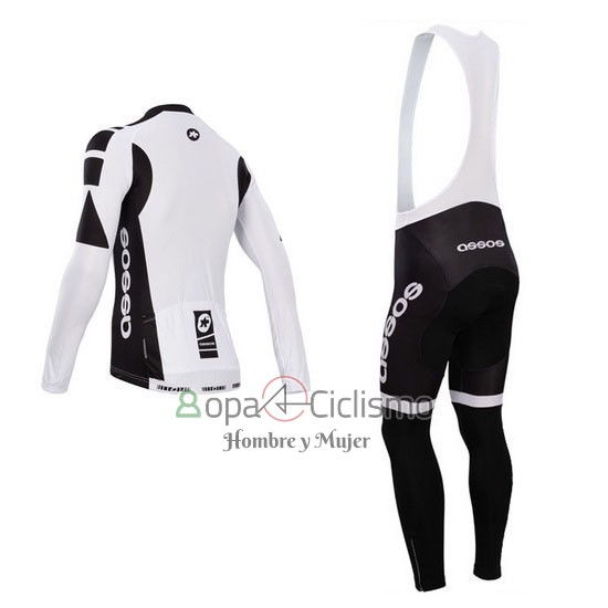 Assos Ropa Ciclismo Culotte Largo 2014 Hombre Mangas Largas Blanco