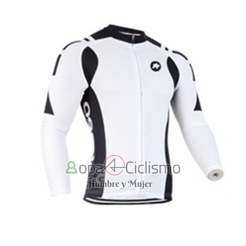 Assos Ropa Ciclismo Culotte Largo 2014 Hombre Mangas Largas Blanco
