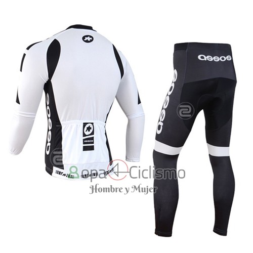 Assos Ropa Ciclismo Culotte Largo 2014 Hombre Mangas Largas Blanco