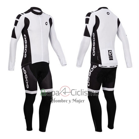 Assos Ropa Ciclismo Culotte Largo 2014 Hombre Mangas Largas Blanco