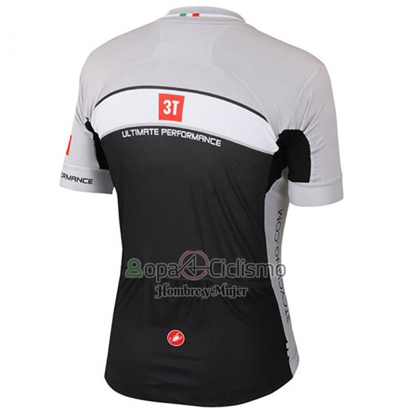 Castelli 3t Ropa Ciclismo Culotte Corto 2017 Hombre Mangas Cortas Gris y Negro