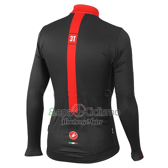 Castelli 3t Ropa Ciclismo Culotte Largo 2015 Hombre Mangas Largas Negro y Rojo