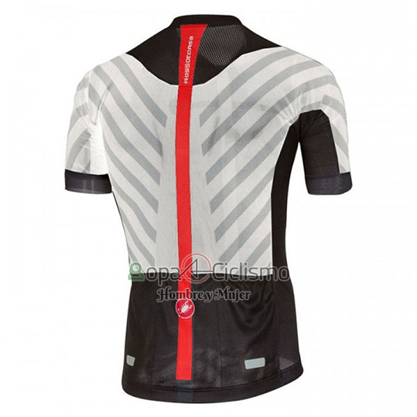 Castelli Aero Race Ropa Ciclismo Culotte Corto 2017 Hombre Mangas Cortas Blanco y Negro