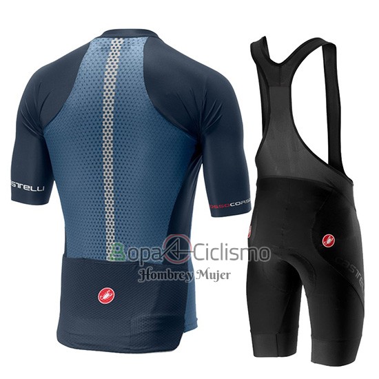 Castelli Aero Race Ropa Ciclismo Culotte Corto 2019 Hombre Mangas Cortas Azul Rojo