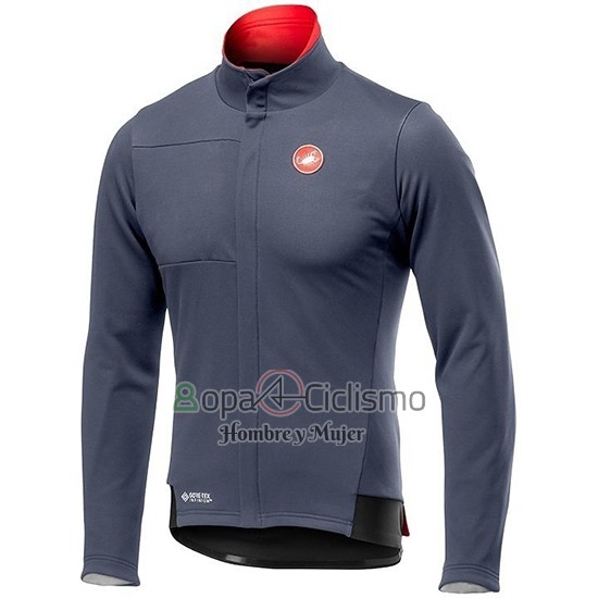 Castelli DE Ropa Ciclismo Culotte Largo 2019 Hombre Mangas Largas Gris Rojo