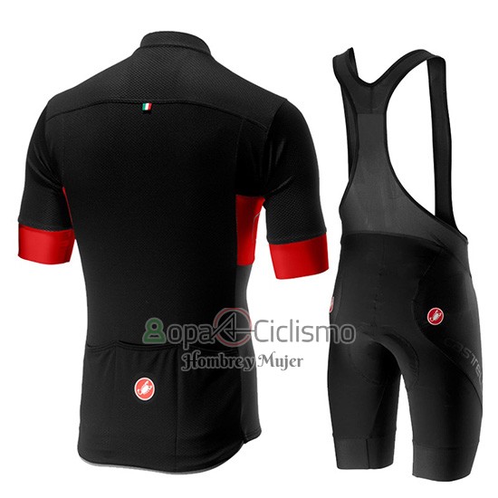 Castelli Prologo 6 Ropa Ciclismo Culotte Corto 2019 Hombre Mangas Cortas Negro Rojo