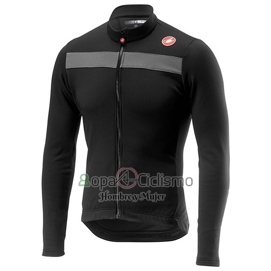 Castelli Puro 3 Ropa Ciclismo Culotte Largo 2019 Hombre Mangas Largas Gris Negro