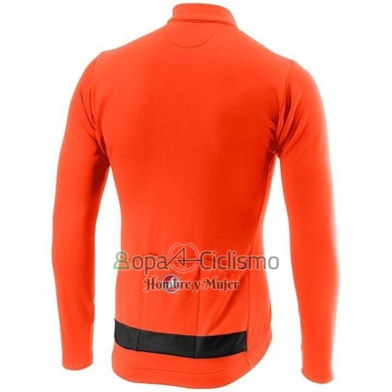 Castelli Puro 3 Ropa Ciclismo Culotte Largo 2019 Hombre Mangas Largas Naranja Negro