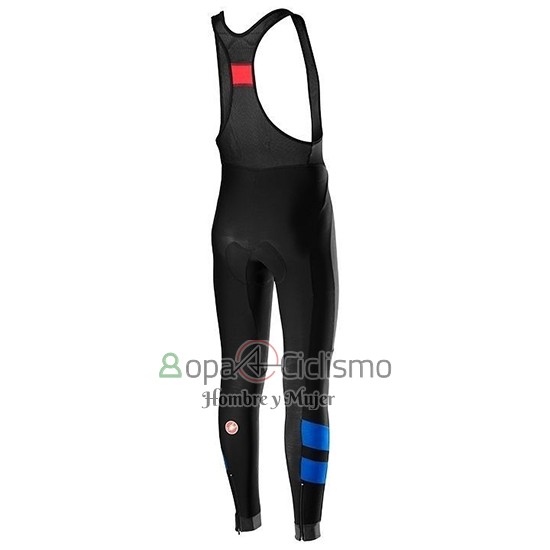 Castelli Raddoppia 2 Ropa Ciclismo Culotte Largo 2019 Hombre Mangas Largas Azul Plata