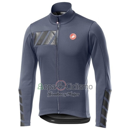 Castelli Raddoppia 2 Ropa Ciclismo Culotte Largo 2019 Hombre Mangas Largas Gris Plata
