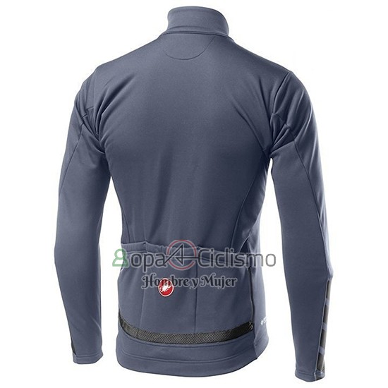 Castelli Raddoppia 2 Ropa Ciclismo Culotte Largo 2019 Hombre Mangas Largas Gris Plata