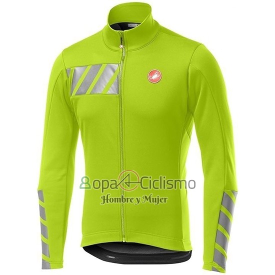 Castelli Raddoppia 2 Ropa Ciclismo Culotte Largo 2019 Hombre Mangas Largas Verde Plata