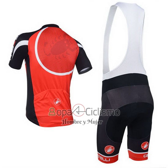 Castelli Ropa Ciclismo Culotte Corto 2013 Hombre Mangas Cortas Negro y Rojo