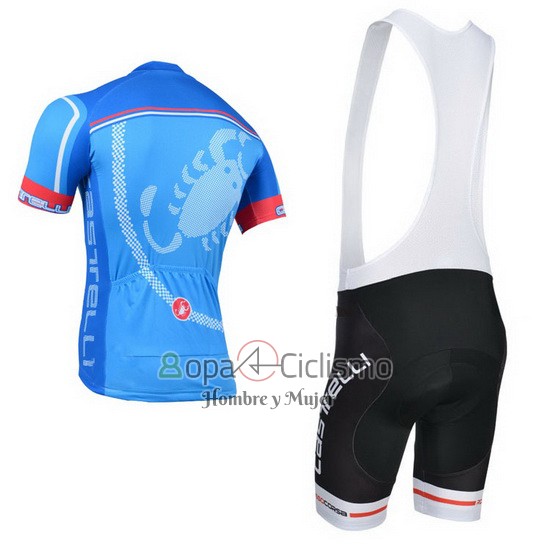 Castelli Ropa Ciclismo Culotte Corto 2014 Hombre Mangas Cortas Azur