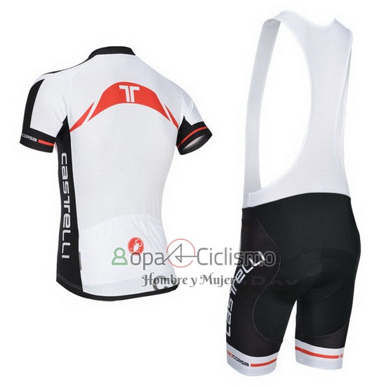 Castelli Ropa Ciclismo Culotte Corto 2014 Hombre Mangas Cortas Blanco