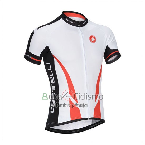Castelli Ropa Ciclismo Culotte Corto 2014 Hombre Mangas Cortas Blanco