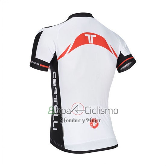 Castelli Ropa Ciclismo Culotte Corto 2014 Hombre Mangas Cortas Blanco