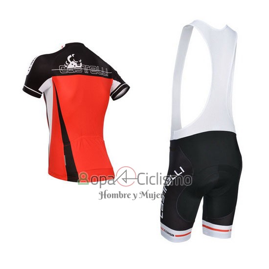 Castelli Ropa Ciclismo Culotte Corto 2014 Hombre Mangas Cortas Rojo y Negro