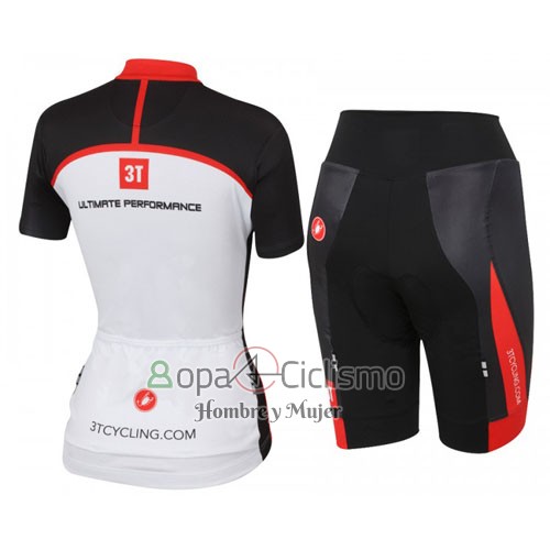 Castelli Ropa Ciclismo Culotte Corto 2016 Hombre Mangas Cortas Blanco Rojo