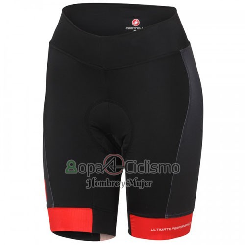 Castelli Ropa Ciclismo Culotte Corto 2016 Hombre Mangas Cortas Blanco Rojo