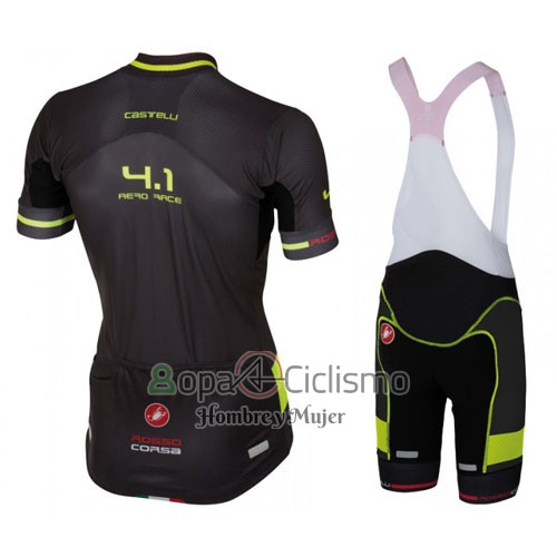 Castelli Ropa Ciclismo Culotte Corto 2016 Hombre Mangas Cortas Negro y Verde